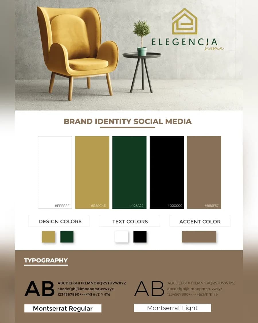 Elegencia Home · Brand identity